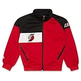 NBA Boys 3色ジッパーフリースアスレチックスポーツジャケットファスナーポケット付き L レッド