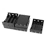 Saim Plastic 3.7V 18650 Batteries 6 Pin Battery Holder Case Black Pack of 5 [並行輸入品]
