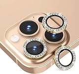 【6枚セット】JUNOVA for iPhone16 pro カメラフィルム iPhone16 pro max 用カメラフィルム iPhone レンズ保護カバー 薄型 強化ガラス 耐衝撃 独立型 黒縁取り 露出オーバー防止 アルミ合金 アイフォン 15プロ マックス用 カメラカバー ライト ダイヤモンド-ゴールド