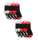 少年幼児ソックス、非スキッドGrippers、シームレスつま先、EZ Pull Upループ US サイズ: M カラー: ブラック