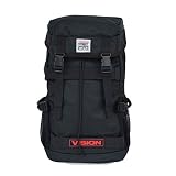 [ヴィジョンストリートウェア] VISION STREET WEAR リュック フラップ 黒 ブラック リュックサック バックパック スケーター ブラック/ブラック