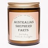 オーストラリアンシェパードギフト、オーストラリアンシェパード装飾、犬のおならキャンドル、女性へのオーストラリアンシェパードギフト、犬のお母さんギフト、犬の誕生日プレゼント-ラベンダー&ユーカリドッグキャンドル