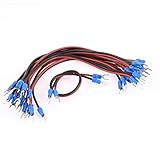 uxcell フォークターミナルジャンパーケーブル フォークタイプ パネル電源ケーブル 10個入り