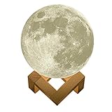 Night Light 3dムーンランプタッチ調光暖かい/クール明るさ、コードレスIlluminationsテーブルランプリアルなLunar