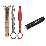 BenchmadeタクティカルレスキューナイフツールフックW /トレーナー& Sheath + Fenix懐中電灯