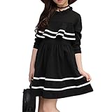 Candykids 子供服 キッズフォーマルドレス ワンピース 長袖 子ども 女の子 キッズワンピース お姫様柄　演奏会 卒業式発表会 結婚式 入園式 七五三 入学式 パーティー (160cm, ブラ