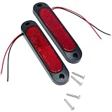 TIGRE BLANC LED リフレクター 汎用 サイド マーカー 反射板 スモール ウインカー 12V 24V 2個 セット 赤 レッド
