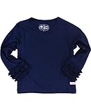 Ruffle Butts【ラッフルバッツ】Navy Ruffle Long Sleeve Layering Tee(3才) [RB0656-3T]