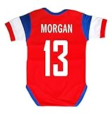 SSU MORGAN #13 USA Away Baby Suit/サッカー　アメリカ　アウェイ用　モーガン　背番号13　ベビー向け (one size)