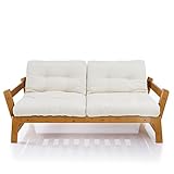 LOWYA （ロウヤ） ソファ ソファベッド 2人掛け 北欧デザイン カウチ・ソファ・フラット 3way変形 ミルフィーユマットレス 天然木フレーム ファブリック ハニーフレーム キャンバス おしゃれ 新生活