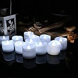AdvocatorちらつきバッテリーPoweredティーライトキャンドルとタイマー、6 hrsて、18時間オフ、Electric Flameless LED Candles for Votiveキャン