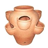 タイ製 テラコッタ鉢 ストロベリーポット 6ポケット付 高さ37cm