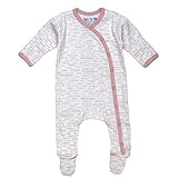 Hello Goodbye Print Side Snap Footie Color: Blush by Under the Nile