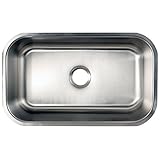 Kingston Brass Gourmetier GKUS3018 Undermount Single Bowl Kitchen Sink 30-Inch-Length by 18-Inch-Wid