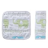 Tosmisy 抱っこひも用よだれカバー 綿100％ パッド ベビーキャリア用 よだれパッド (象)