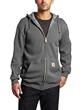 CarharttメンズBig & Tall mid-weightジッパーフロントOriginal Fit Hoodie k122 US サイズ: XL カラー: グレイ