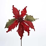 Christmas Flowers Florals B4001 Red Poinsettia Pick by Kurt Adler [並行輸入品]