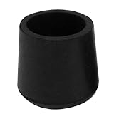 SODIAL(R) 黒いテーブル　椅子レッグカバー　フロアプロテクターx4