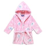 （エバーブライトEvebright ）キーズ　女の子　柔らかく　コーラル　ポリエステル　ピンク　フード付き　バスローブ [並行輸入品]
