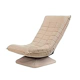 Zhi lian® 怠惰なソファの折りたたみ椅子回転可能な取り外し可能な折りたたみソファラウンジチェアソファの床のリクライニング (色 : ベージュ)