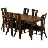 【開梱組立設置サービス付】ダイニングテーブル 7点セット〔テーブル＋チェア6脚〕150×80cm 食卓 木製