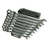 Westward 1LCD9 Ratcheting Wrench Set, Combo, mm, 8 PC by WestWard Tools