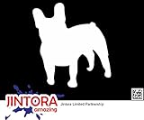 JINTORA ステッカー/カーステッカー - Bulldogge dog - ブルドッグドッグ - 90x90mm - JDM/Die cut - 車/ウィンドウ/ラップトップ/ウィンドウ- 白