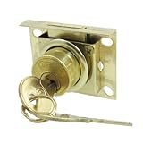 uxcell シリンダの引き出しロック　食器棚のセキュリティ　ゴールドトーン　2 キー付き