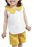 (フルールドリス) セットアップ トップス＋ボトムス コットンブラウス+パンツ キッズウェア 子供服ft603-m1-7710y80