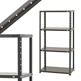 DK-463 幅60×奥行30×高さ120cm 4段 ダークグレー 40㎏/段