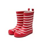 長靴 レインブーツ 子供レインシューズ ガールズ防水シューズ ボーイズ防水シューズ キッズ ジュニア長靴 レッド 27ｃｍ