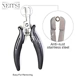 Neitsi(ネイティス)ウィッグ専用圧着ペンチ かつら用ペンチ ブラックペンチ エクステ用工具 プライヤー 黒02 １個