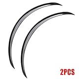 XUKEY 車オーバーフェンダー フェンダーモール オーバーフェンダー 車検対応 アーチモール 泥よけ 傷防ぐ フェンダー装飾ドレスアップ 汎用 ブラック 73cm 2本セット