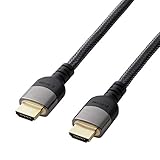 エレコム HDMI ケーブル 1.5m プレミアム 4K 2K (60P) UltraHD 3DフルHD ナイロンメッシュケーブル仕様 金属シェルコネクタ ブラック DH-HDP14E15BK