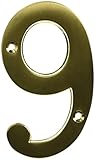 Mintcraft n-z049pb3l家9-number、4インチ、サテン真鍮仕上げ
