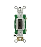 Leviton 3031-2L 30 Amp, 120/277 Volt, Toggle Locking Single-Pole AC Quiet Switch, Extra Heavy Duty G