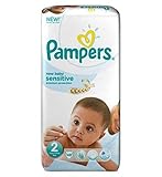パンパース新しい赤ちゃんの敏感なおむつサイズは2ミニ不可欠パック - 48おむつ (Pampers) (x2) - Pampers New Baby Sensitive Nappies Size 2 