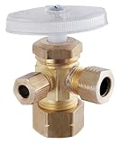 Plumb Craft 7333900lfによって1 / 4インチ3 / 8インチby 5 / 8インチ低リード3ウェイ角度バルブ