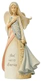 High Quality Foundations Patriotic Mini Angel Figurine, 4.25-Inch