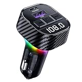 Ninonly FMトランスミッター 車載充電器 【2024最新進化】 Bluetooth5.3 PD30W 急速充電 USBポート（3.1A ） 車載FMトランスミッター ハンズフリー通話 FM transmitter シガーソケット 電圧測定 カーチャージャー 12-24V車対応 日本周波数仕様 カー用品 日本語説明書
