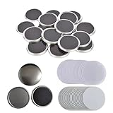 マグネット 缶バッジ 缶バッチ 冷蔵庫用マグネット キット ブリキ缶 缶バッチグー 素材セット ピンバッジ 落下防止 丸型 パーツ ブリキ 手作り 20個 50個 100個セット (58mm) (軟磁冷蔵庫マグネット+丸い白い紙＋フィルム（50枚）)
