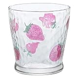 アデリア(ADERIA) グラス コップ フリーカップ フルーツドロップ イチゴ 275ml [フルーツ/いちご/ピンク] 日本製 1個箱入 6122