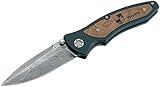 Boker 110190DAM Tirpitz Damascus Folding Knife with 3-7/8 in. Straight Edge Blade [並行輸入品]