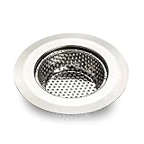 ステンレススチールSink Strainer、Allytech DrainフィルタStrainer with Sink Strainerバッグゴミの、簡単クリーン、Largeワイドリム4.53 "直径