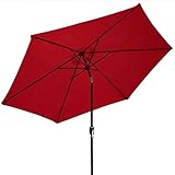 Sorbus Outdoor Umbrella, 10 ft Patio Umbrella with Tilt Adjustment and Crank Lift Handle, Perfect fo