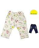 【子供服】 moujonjon (ムージョンジョン) 花柄総柄、お花プリント7分丈パンツ 80cm～130cm M45124