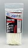 Cambridge ZipIts 100 pcs- 6 " 40ポンド引張強度、標準Dutyナイロンケーブルタイ、ナチュラル
