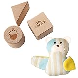 きざむ 名入れ 積み木 PLAY WITH BEAR プチ パペット セット ギフト ベージュ