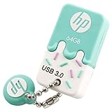 HP USBメモリ 64GB USB 3.0 ソーダグリーン アイスクリーム ゴム製 耐衝撃 防塵 のフラッシュドライブ x778w HPFD778W-64