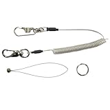 スーパーツール(SUPERTOOL) 安全ロープ(ステンレスワイヤー芯・ダイレクトキャッチフック付) 1kg用 クリア AR430DC [安全帯 落下防止 電気工事 高所での安全作業]